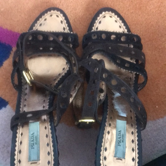 Prada Wedged Sandals 38.5 - Picture 6 of 6